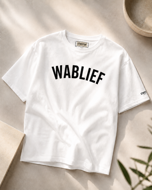 T-shirt "Wablief V2" - geborduurd, meerdere kleuren